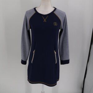 Sean John Women's Blue Gray Tunic Style Sweatshirt w Zipper Detail Size Large
